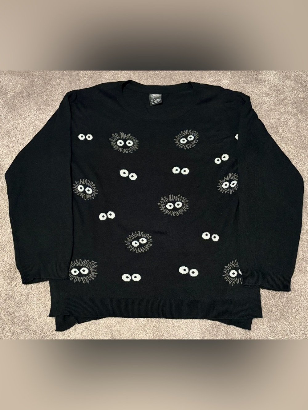 Studio Ghibli My Neighbor Totoro Black Soot Sprite Sweater Women’s Size Large